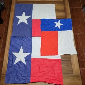 Set of 3 Texas Flag Bandannas 19" X 20.5", 20.5" X 23", 22" X 24"